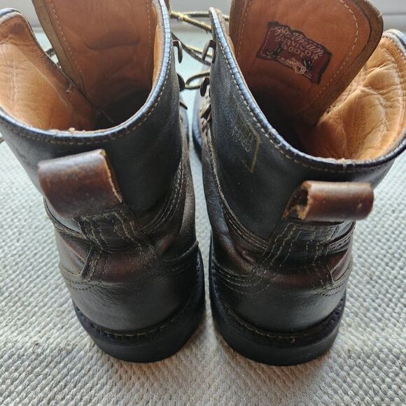 Herman Survivor Boots Size 8 Vibram Soles USA Made Distressed Vintage 1970s - Picture 6 of 13